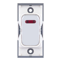 Selectric SGRID360-76 GRID360 20A DP Switch Module with Neon - Polished Chrome, White Insert