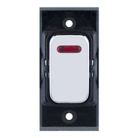 Selectric SGRID360-91 GRID360 20A DP Switch Module with Neon - Polished Chrome, Black Insert