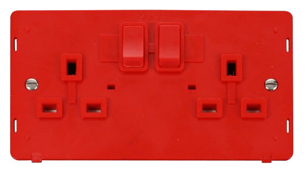 Click SCP118BK Definity Twin RJ45 Socket Outlet Cover Plate - Black ...