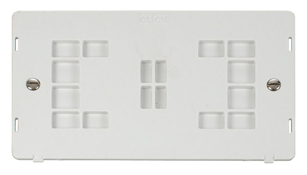 Click SCP121SS Definity Twin Telephone Socket Cover Plate - Stainless ...