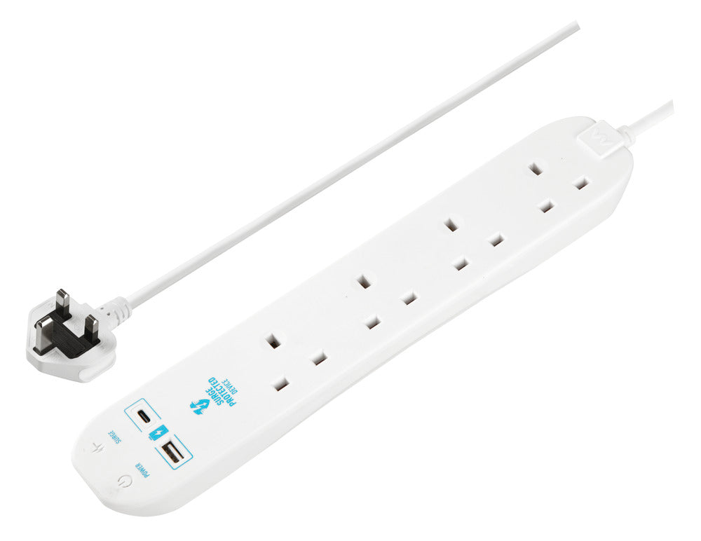 Buy Masterplug SRGUAC1044N 4 Socket 13A Surge Protected Extension Lead ...