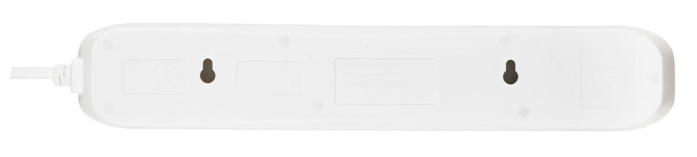 Masterplug SRGUAC1044N 4 Socket 4m 13A Surge Extension Lead + USB A+C White
