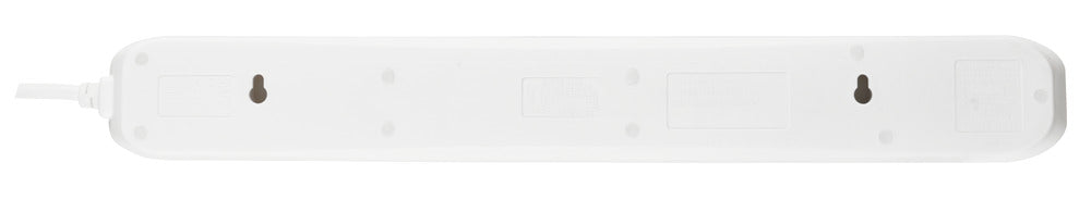 Masterplug SRGUAC106210N 6 Socket 2m 13A Surge Extension Lead + USB A+C White