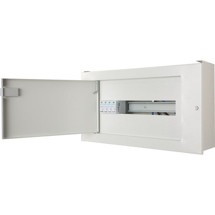LIVE Electrical TPN-250S 16 Way Metal Enclosure with 4P 20-40kA SPD for 250A TPN Boards