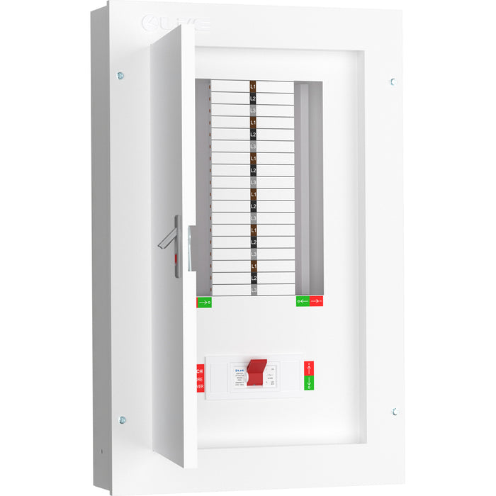 LIVE Electrical TPN12-250 TPN12-250 12 Way TP&N Distribution Board with 3 Pole 250A Main Switch Incomer - westbasedirect.com