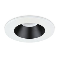 JCC JC1019/WHBLK V50 Pro Anti-glare Fire-Rated LED Downlight 6W IP65 3000K/4000K White Bezel/Black Cone