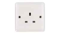 Deta Vimark VP1206 Pro White Moulded 1 Gang 13A Unswitched Socket