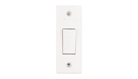 Deta Vimark VS1321 White Moulded Square Edge 1 Gang 2 Way 10AX Architrave Switch