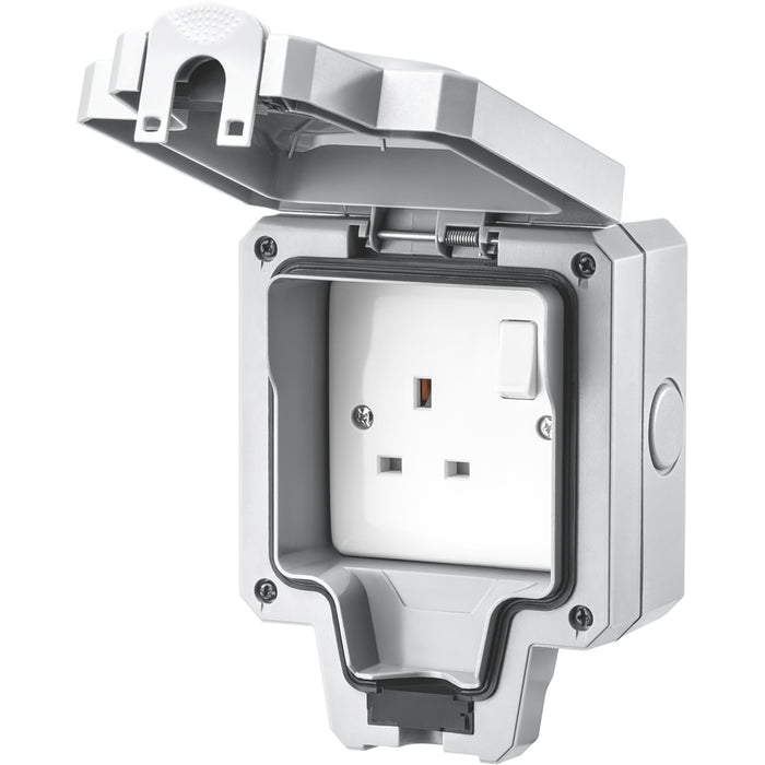 LIVE Electrical WP1G13A-A Weatherproof IP66 13A 1 Gang Switched Socket