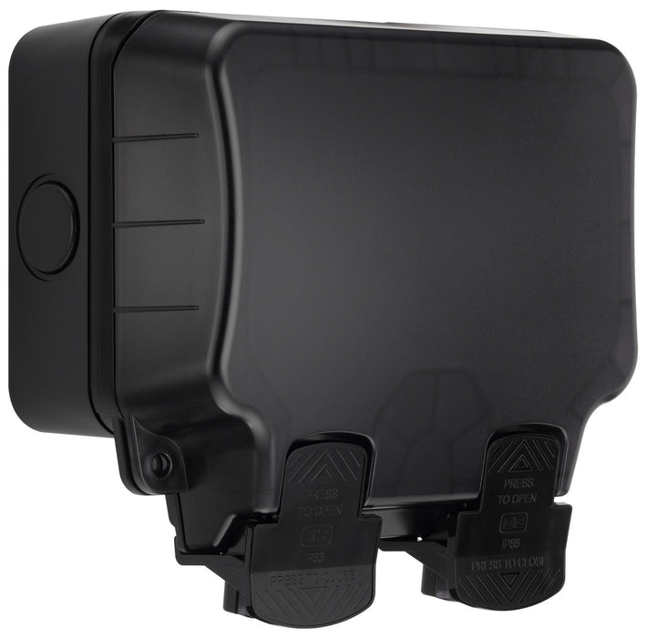 BG WP22/B Weatherproof Nexus Storm IP66 13A 2G Switched Socket - Matt Black