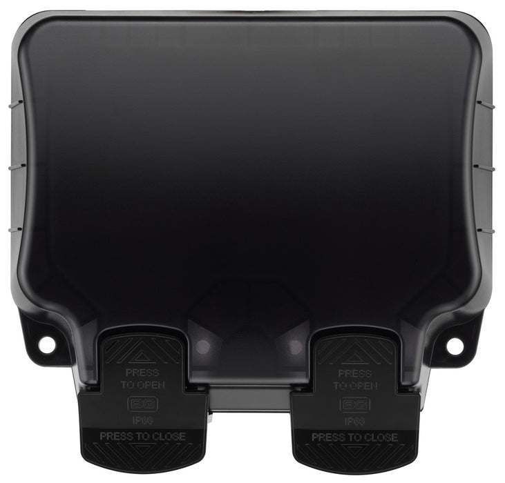 BG WP22/B Weatherproof Nexus Storm IP66 13A 2G Switched Socket - Matt Black