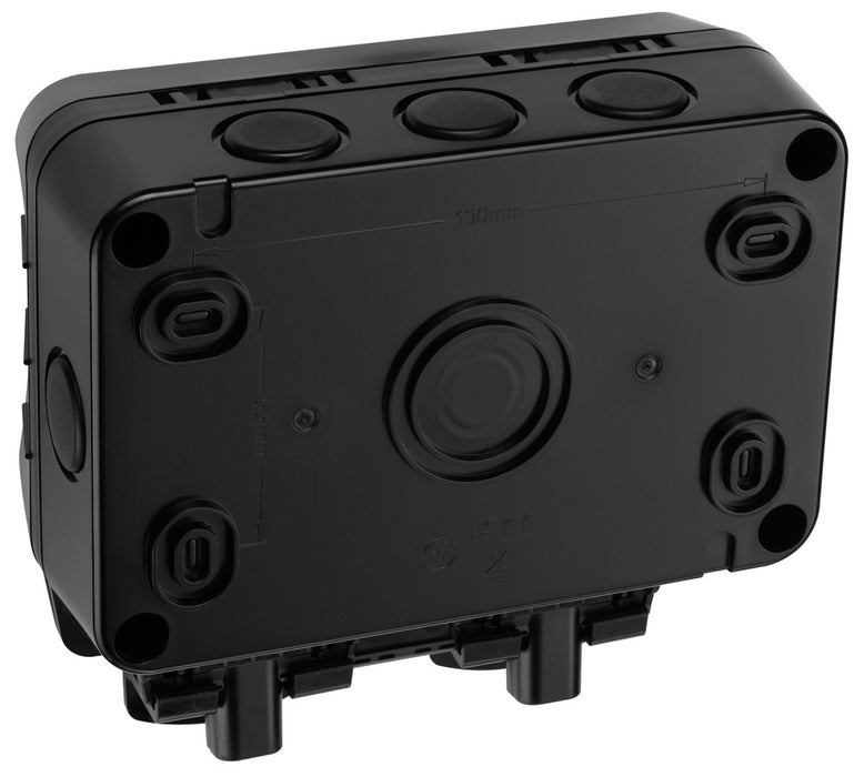 BG WP22/B Weatherproof Nexus Storm IP66 13A 2G Switched Socket - Matt Black