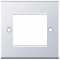 Selectric 5M-8 5M 2 Aperture Euro Media / Data Plate - Polished Chrome