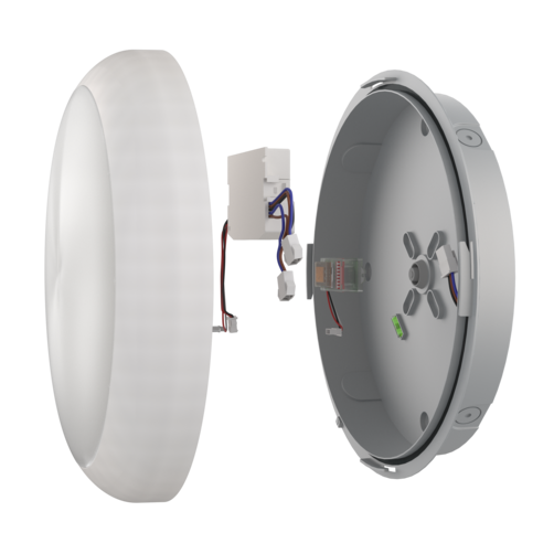 Ansell ADIS2/2/MWS Disco EVO 2 XPRESS IP65 8W-16W CCT Adjustable LED Bulkhead with Microwave Sensor 3000K/4000K/6500K