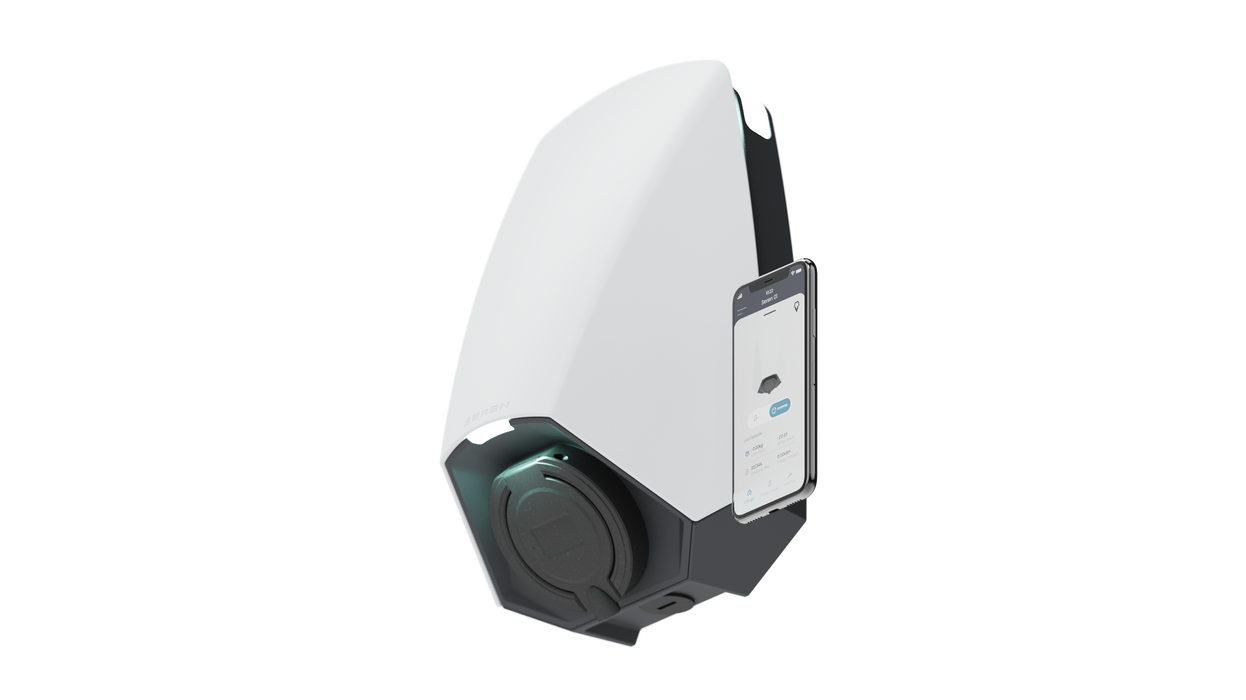Seren 600000 230V 7.4kW Residential EV Charging Point Mode 3 with Type 2 Connector Polar White - westbasedirect.com