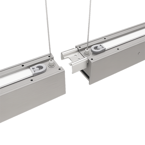 Ansell AVAS4/1/S/DD3 Vasco EVO CCT Multi Wattage 4ft/1200mm Bi-Directional Suspended/Surface Linear DALI Dimmable 3000K/4000K Silver - westbasedirect.com