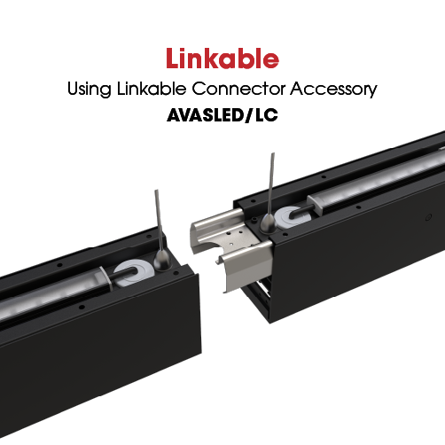 Ansell AVAS5/1/B/DD3 Vasco EVO CCT Multi Wattage 5ft/1500mm Bi-Directional Suspended/Surface Linear DALI Dimmable 3000K/4000K Black - westbasedirect.com