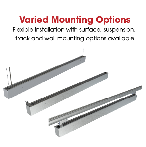 Ansell AVAS5/1/S/DD3 Vasco EVO CCT Multi Wattage 5ft/1500mm Bi-Directional Suspended/Surface Linear DALI Dimmable 3000K/4000K Silver - westbasedirect.com