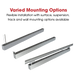 Ansell AVAS4/1/S/DD3 Vasco EVO CCT Multi Wattage 4ft/1200mm Bi-Directional Suspended/Surface Linear DALI Dimmable 3000K/4000K Silver - westbasedirect.com