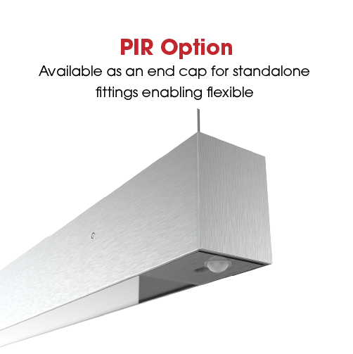 Ansell AVAS5/1/S/DD3 Vasco EVO CCT Multi Wattage 5ft/1500mm Bi-Directional Suspended/Surface Linear DALI Dimmable 3000K/4000K Silver - westbasedirect.com