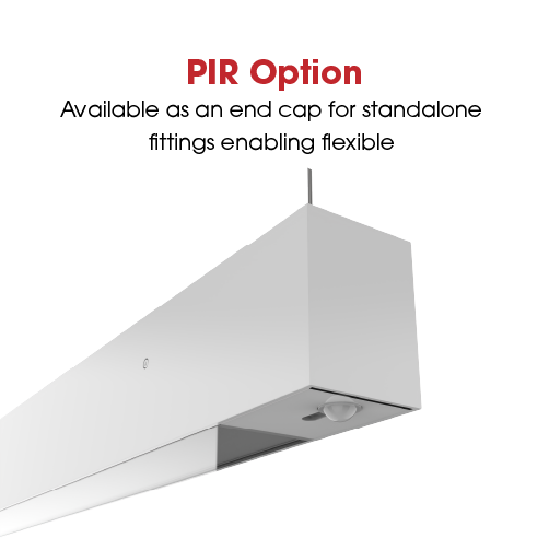 Ansell AVAS5/1/W/DD3 Vasco EVO CCT Multi Wattage 5ft/1500mm Bi-Directional Suspended/Surface Linear DALI Dimmable 3000K/4000K White - westbasedirect.com