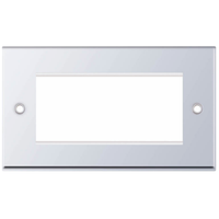 Selectric 7M-8 7M-PRO 4 Aperture Euro Media / Data Plate - Polished Chrome
