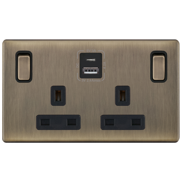 BUY Selectric 5MPLUS-686 | 5M-PLUS Screwless | 2 Gang 13A Switched SP ...