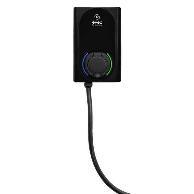 EVEC EDC01 PowerPair Dual Wall Mounted Smart EV Charger 7.4kW Single Phase Universal Socket & Tethered Type 2 - westbasedirect.com