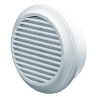 Blauberg DECOR 100-MB WHITE Round Plastic Vented Fixed Blade Air Ventilation Louvred Wall Soffit Cover Grille 4