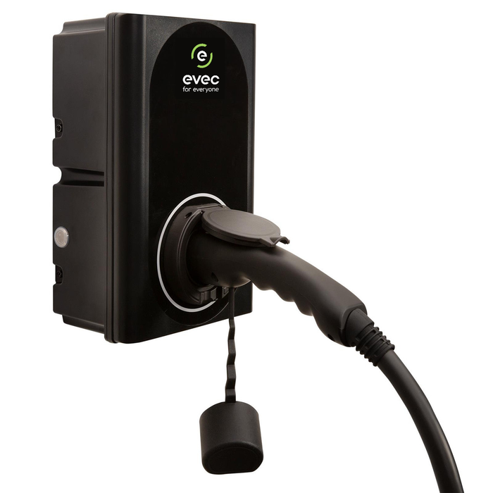 EVEC VEC01 Wall Mounted Smart EV Charger 7.4kW Single Phase Untethered Universal Socket Type 1 & Type 2 - westbasedirect.com