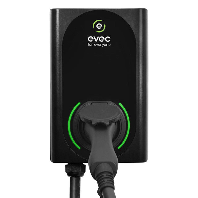 EVEC EDC01 PowerPair Dual Wall Mounted Smart EV Charger 7.4kW Single Phase Universal Socket & Tethered Type 2 - westbasedirect.com