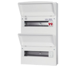 FuseBox F3024M 28 Module 24 Way (12/12 Double Bank) Consumer Unit with 100A Main Switch - westbasedirect.com