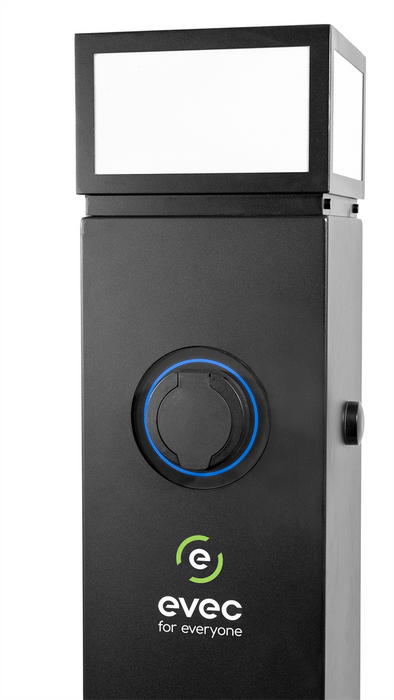 EVEC ESP01 Floor Mounted Smart EV Charger Pedestal 7.4kW Single Phase Universal Socket Type 2 - westbasedirect.com