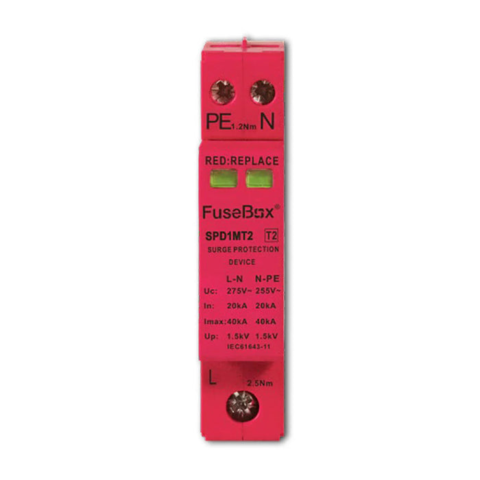 Fusebox SPD1MT2 Single Module Direct To Busbar Type 2 Surge Protection Device - westbasedirect.com