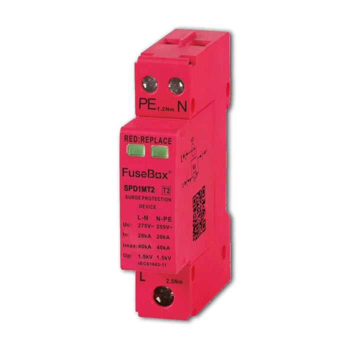 Fusebox SPD1MT2 Single Module Direct To Busbar Type 2 Surge Protection Device - westbasedirect.com