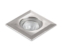 Collingwood GL019SQFBLUE GL019 1W IP68 Square Low Profile Stainless Steel LED Ground Light, 20 Degree Beam Angle, Blue