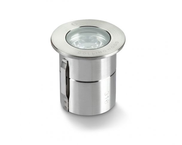 Collingwood GL019SNW GL019 1W/2W IP68 Low Voltage LED Groundlight, Stainless Steel, Spot Beam, 4000K - westbasedirect.com