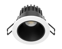 Collingwood H2D1BLKWHI H2 Deco CSP 6.5-10W Switchable Wattage & CCT Architectural Downlight, Black & White