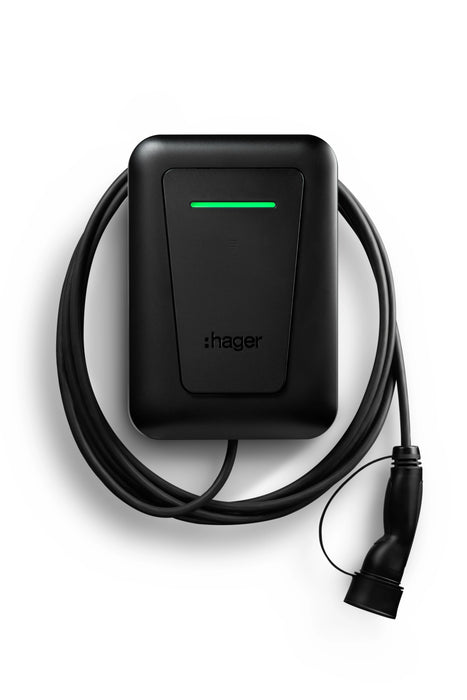 Hager XVU107CCT-MO Witty One 7kW Single Phase EV Charger Tethered 6.5m
