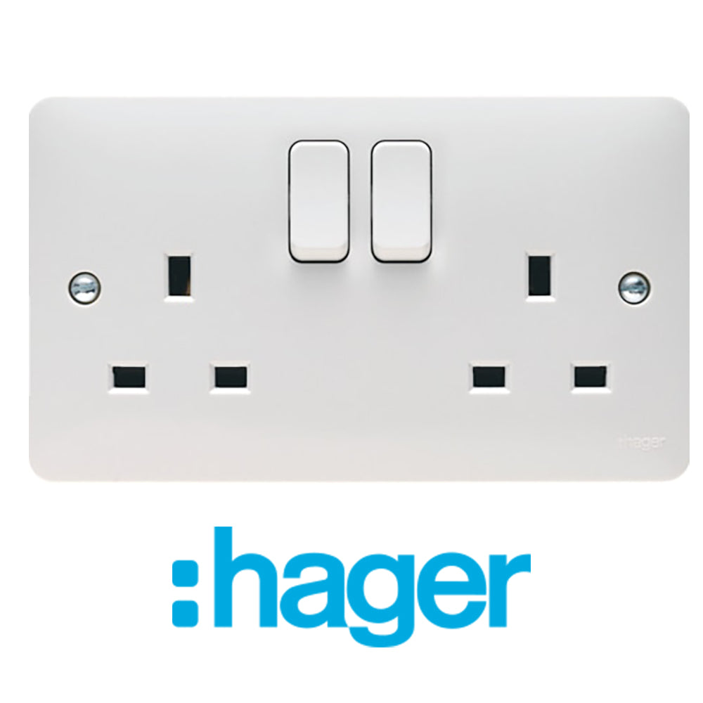 Hager Sollysta White Moulded Switches & Sockets
