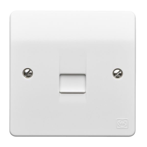 Buy MK Logic Plus K427WHI Secondary Telephone Socket | White Moulded ...