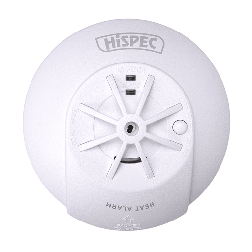 HiSPEC HSSA/HE/FF Mains Power INTERCONNECTABLE Fast Fix Heat Detector + 9v Backup Battery - westbasedirect.com
