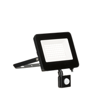 Aurora EN-FLV50P/40 50W VelaPIR LED IP65 Adjustable Floodlight PIR Black Cool White 4000K