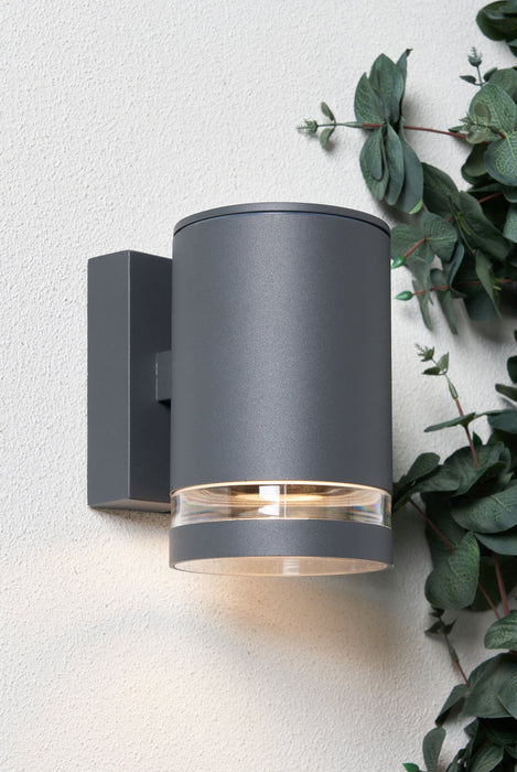 Forum Zink ZN-29190-ATR Lens GU10 IP44 Die-Cast Aluminium Down Wall Light Anthracite
