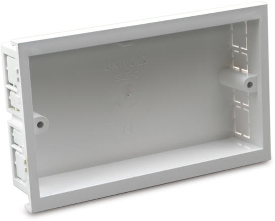 Univolt SLB-2 Starline 2 Gang Mounting Box 28mm Deep White for SLC ...