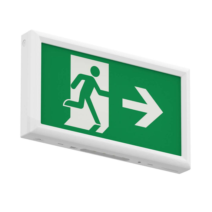 Collingwood EMBXWMS Salvus Emergency Exit Box 32M Viewing Distance, White, Maintained/Non-Maintained, Manual & Self-Test, 3W, IP20