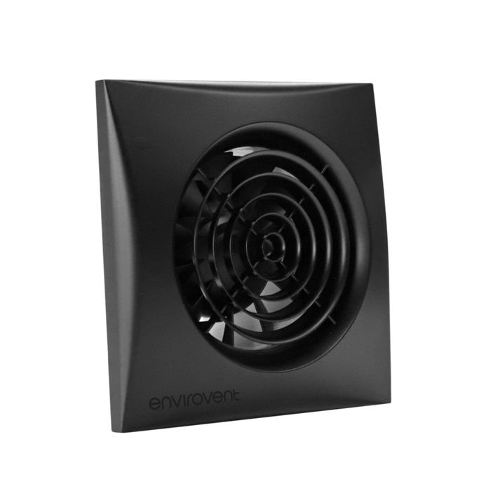 Envirovent SIL100HT-B SILENT 100 Extractor Fan with Adjustable Timer & Adjustable Humidity Sensor - Black - westbasedirect.com