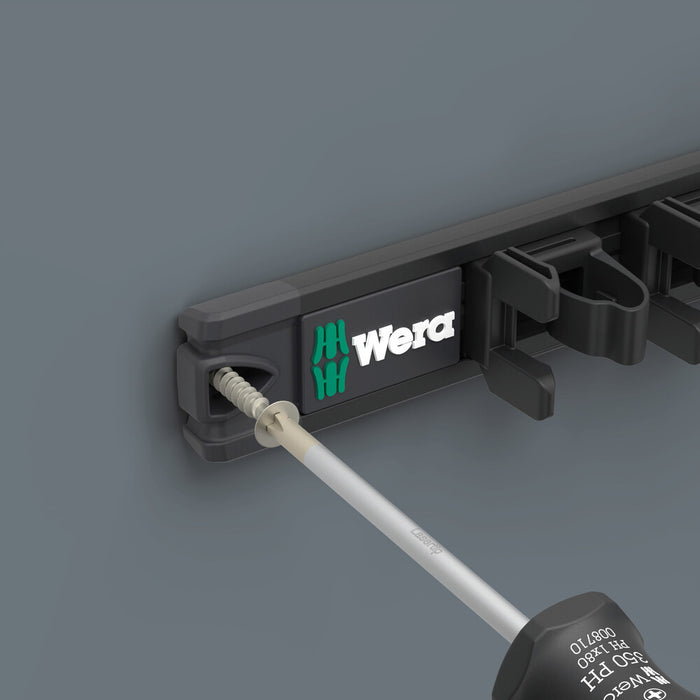 Wera 05136414001 9611 Magnetic rail Kraftform screwdriver, for up to 9 Kraftform screwdrivers, empty - westbasedirect.com