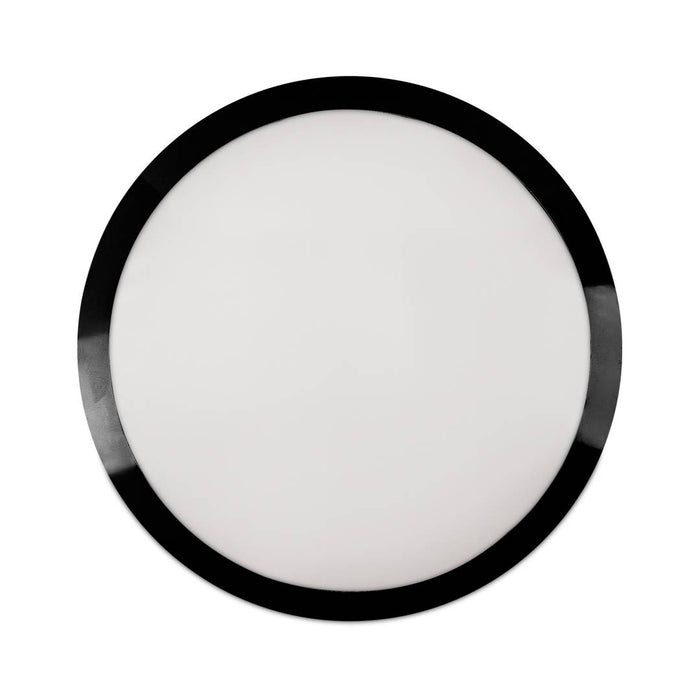 Collingwood WL95B2NPEMCS WL95 Versa Black 250mm 5-8W IP65 750-1200lm CCT Round LED Bulkhead, On-Off Photocell & Manual-Test Emergency - westbasedirect.com