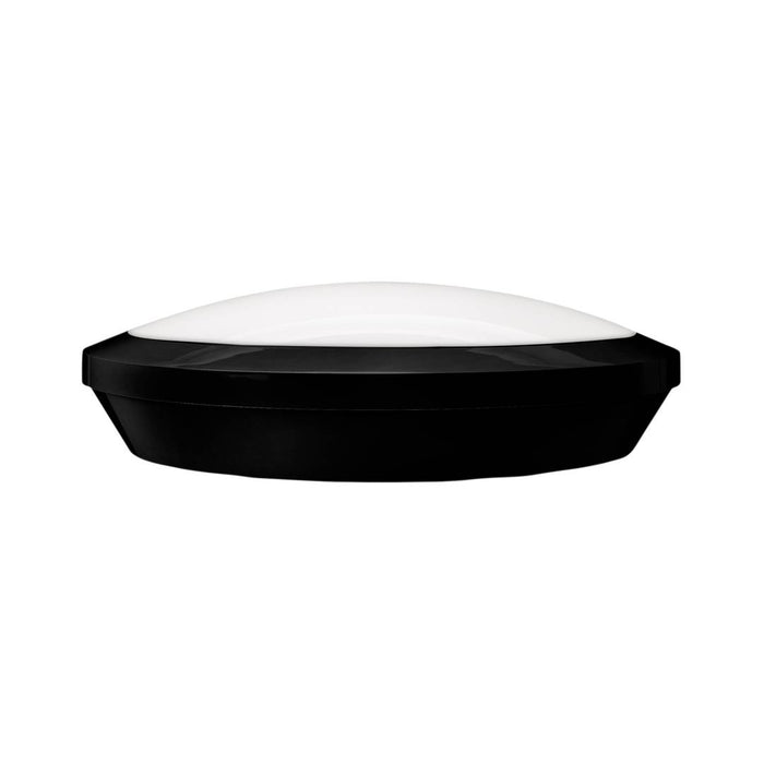 Collingwood WL95B2NPEMCS WL95 Versa Black 250mm 5-8W IP65 750-1200lm CCT Round LED Bulkhead, On-Off Photocell & Manual-Test Emergency - westbasedirect.com